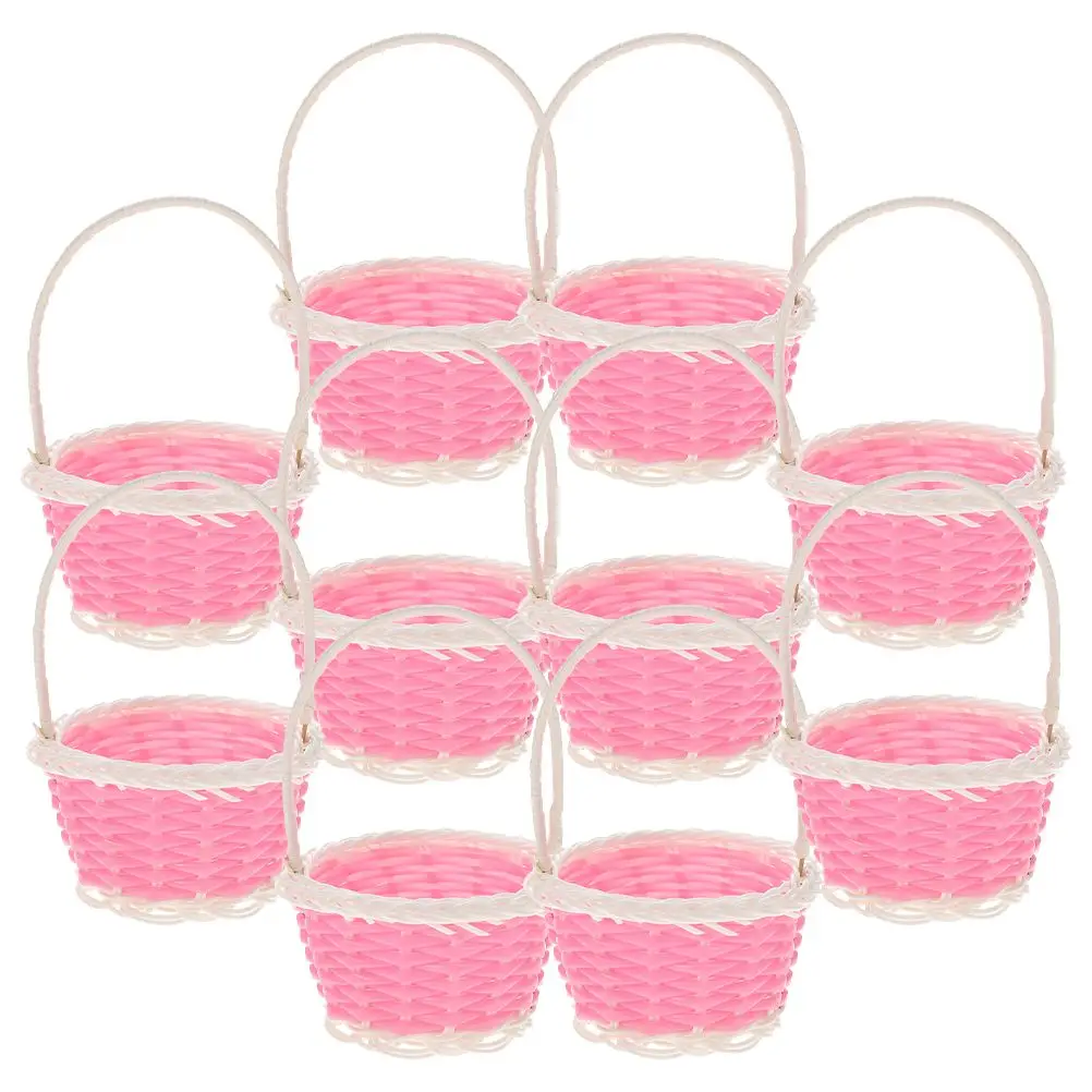 Plastic Mini Woven Baskets Chic for Party Kids Gifts Hold Easter Eggs Toys Candy Crafts Decors DIY Floral Displays
Plastic Mini Woven Baskets Chic for Party Kids Gifts Hold Easter Eggs Toys Candy Crafts Decors DIY Floral Displays