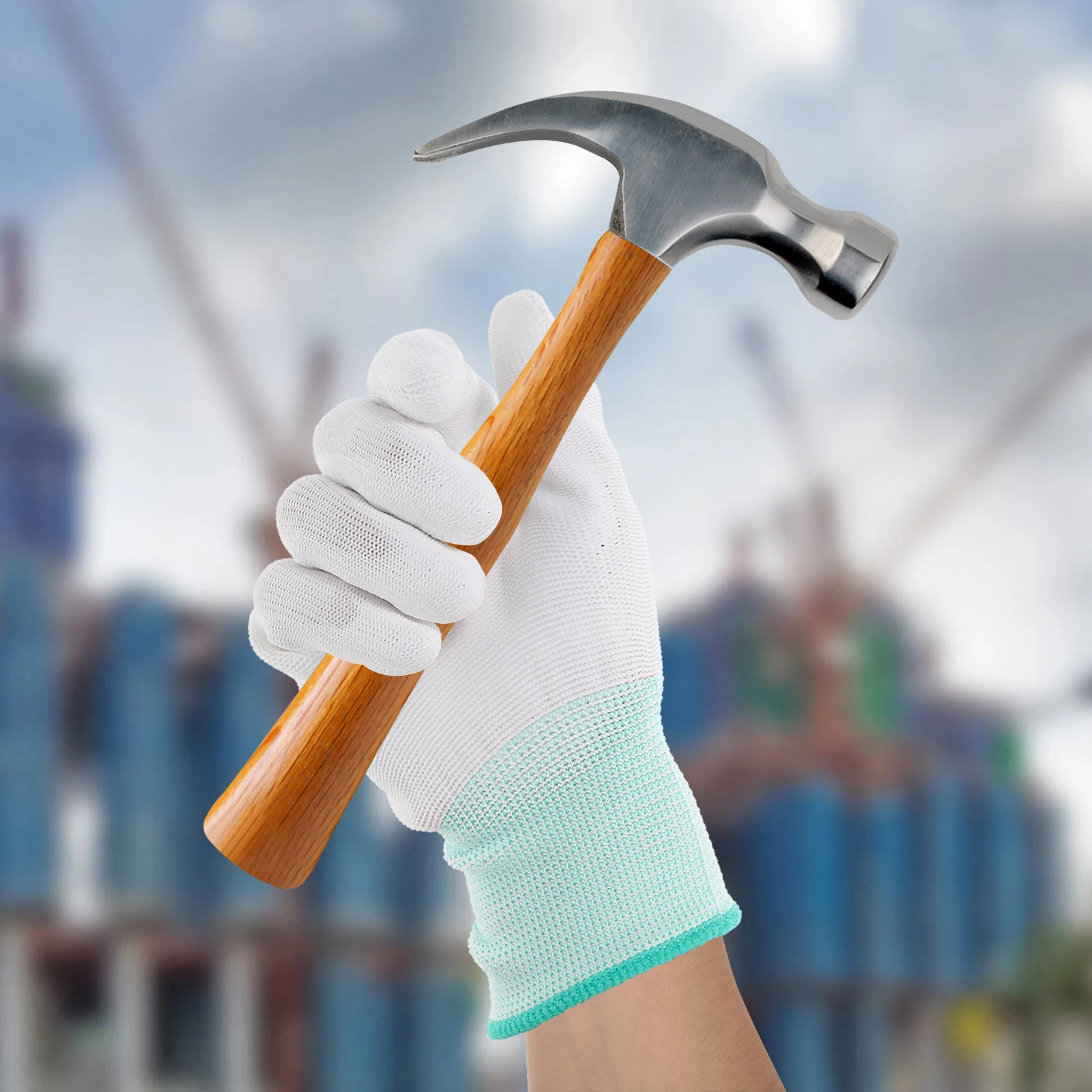 12PCS Anti-static White Polyester Coated PU Sturdy Protective Mechanic Electrician Gloves Electrician Work Gloves
12PCS Anti-static White Polyester Coated PU Sturdy Protective Mechanic Electrician Gloves Electrician Work Gloves