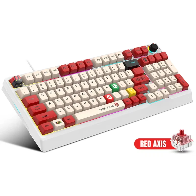 2025New Mechanical Keyboard Wired Blue Axis Red Axis Dual Color Injection Molding Heat Sublimation Keycaps Gaming Computer Parts
2025New Mechanical Keyboard Wired Blue Axis Red Axis Dual Color Injection Molding Heat Sublimation Keycaps Gaming Computer Parts