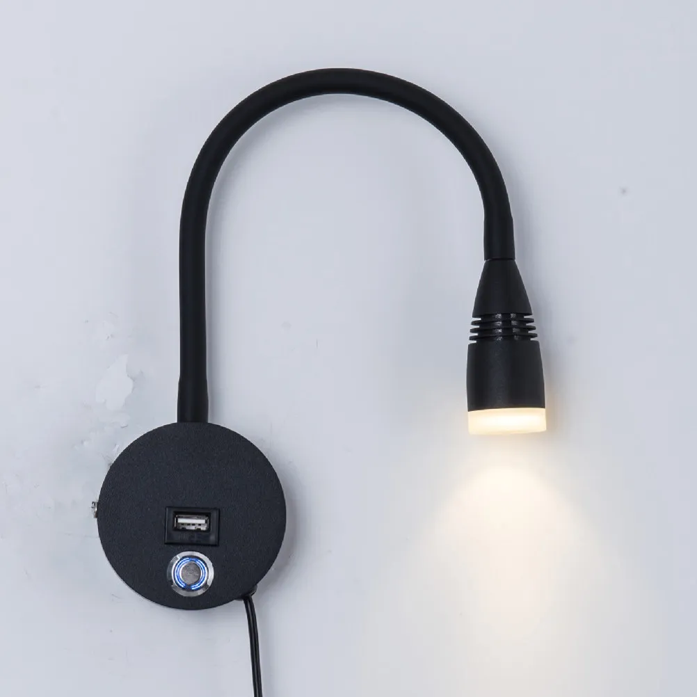 Wall Mounted Reading Light USB Bed Lamp Eu Plug Touch Control 3-Level Dimmable Bedside Lamp Adjustable Angle Compact Design
Wall Mounted Reading Light USB Bed Lamp Eu Plug Touch Control 3-Level Dimmable Bedside Lamp Adjustable Angle Compact Design