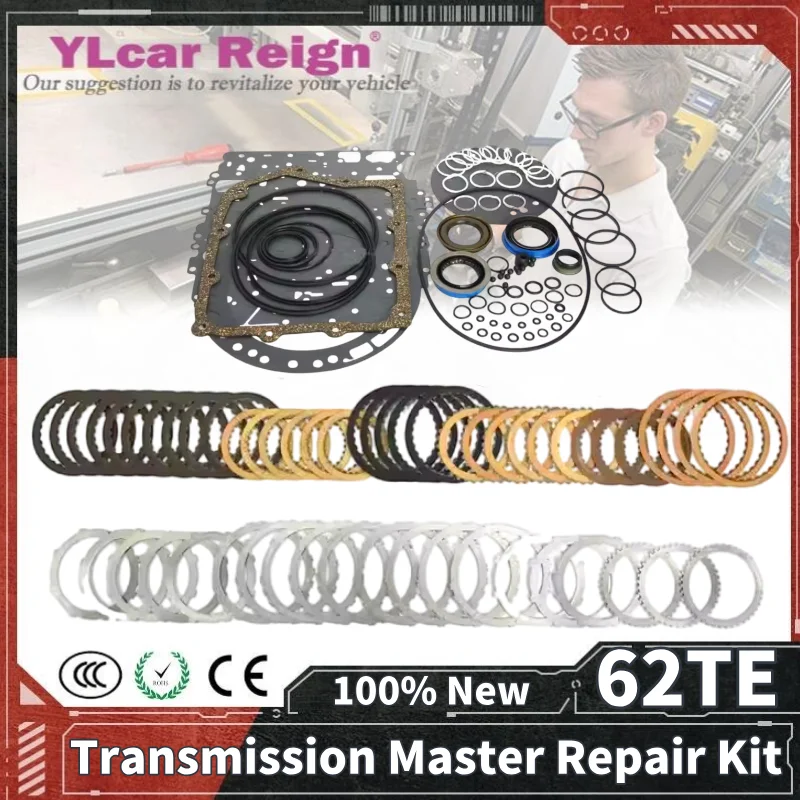 62TE Transmission Master Repair Rebuild Kit Overhaul Seals Friction Steel Plate Kits For DODGE Chrysler Fiat Car Accessories
62TE Transmission Master Repair Rebuild Kit Overhaul Seals Friction Steel Plate Kits For DODGE Chrysler Fiat Car Accessories