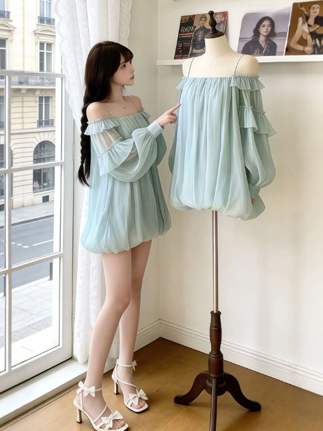Beach Vacation Style Pleated Flower Bud Dress Cute Shoulder Bridesmaid Skirt Polyester Fiber High Waist Summer Long Sleeve
Beach Vacation Style Pleated Flower Bud Dress Cute Shoulder Bridesmaid Skirt Polyester Fiber High Waist Summer Long Sleeve