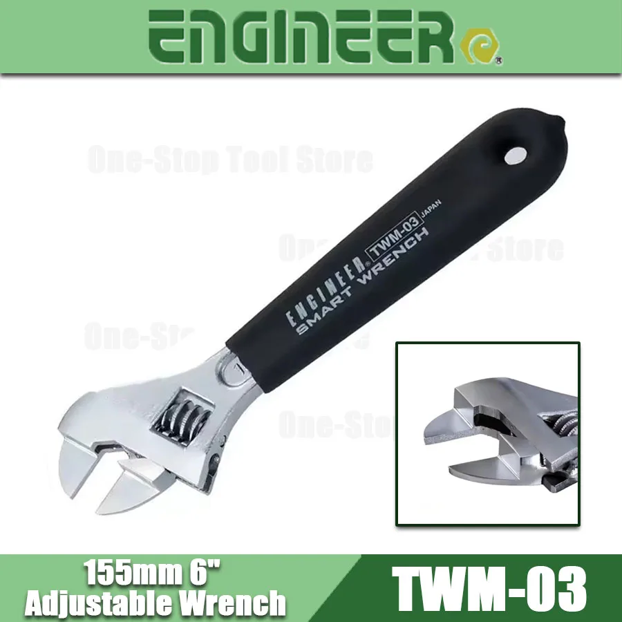 ENGINEER TWM-03 155mm 6'' Adjustable Wrench with 20mm Open End Spanner for Tightening Nuts in Narrow Space Hand Tools
ENGINEER TWM-03 155mm 6'' Adjustable Wrench with 20mm Open End Spanner for Tightening Nuts in Narrow Space Hand Tools