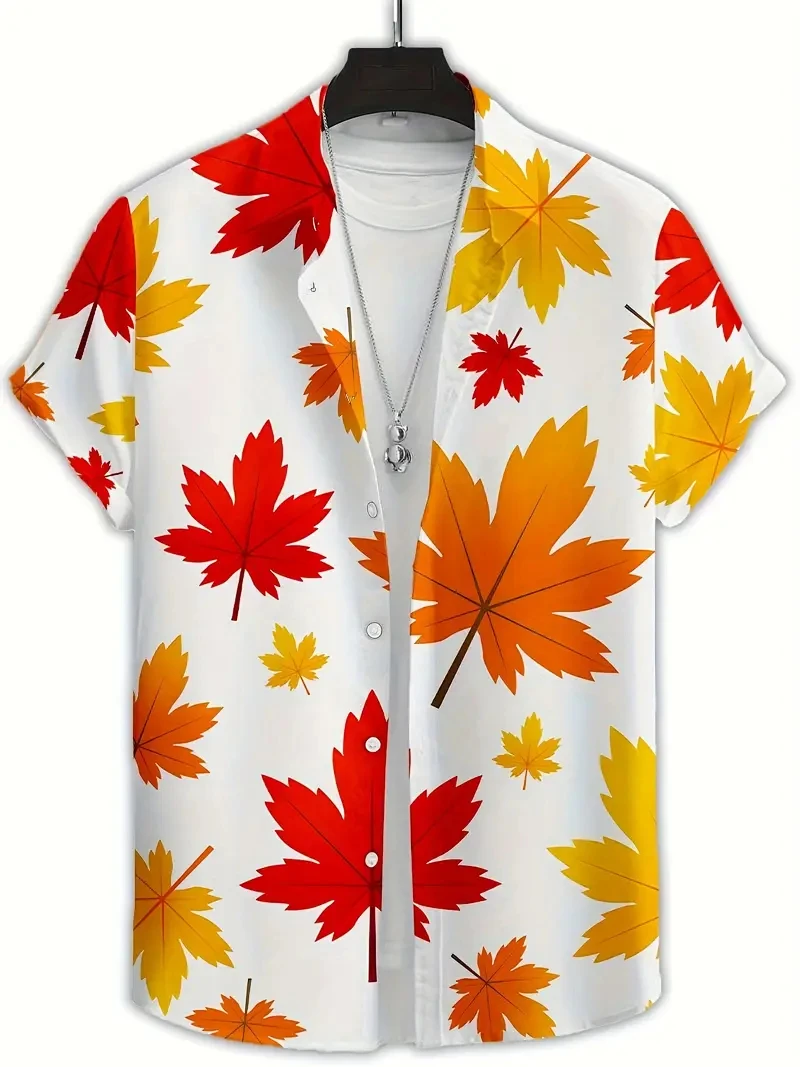 3D Prited Maple Leaf Graphic Men's Shirts Summer Short Sleeve Turn-down Collar Shirt Tops Hawaii Vacation Shirt Women Blouse
3D Prited Maple Leaf Graphic Men's Shirts Summer Short Sleeve Turn-down Collar Shirt Tops Hawaii Vacation Shirt Women Blouse