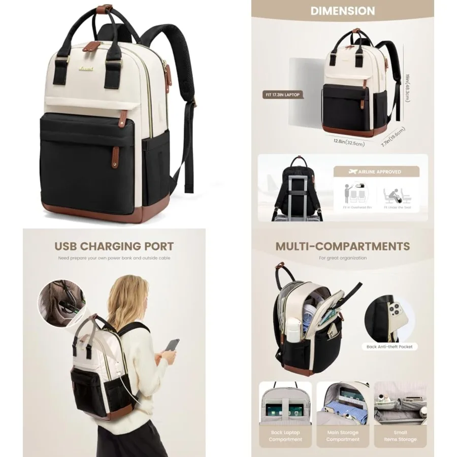 Travel Laptop Backpack Women, Anti-theft Laptop Bag with USB Port, Fashion Waterproof Computer Backpacks Teacher Nurse Backpack
Travel Laptop Backpack Women, Anti-theft Laptop Bag with USB Port, Fashion Waterproof Computer Backpacks Teacher Nurse Backpack