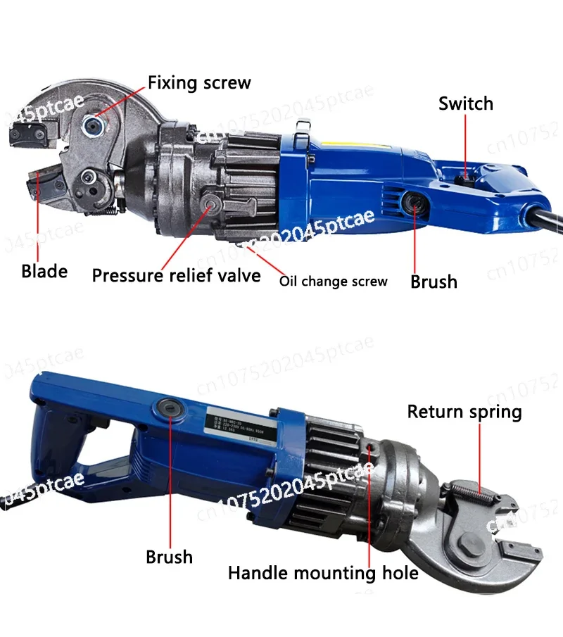 Portable Electric Hydraulic Steel Bar Shearing and Cutting Machine, 4-18mm 
Portable Electric Hydraulic Steel Bar Shearing and Cutting Machine, 4-18mm