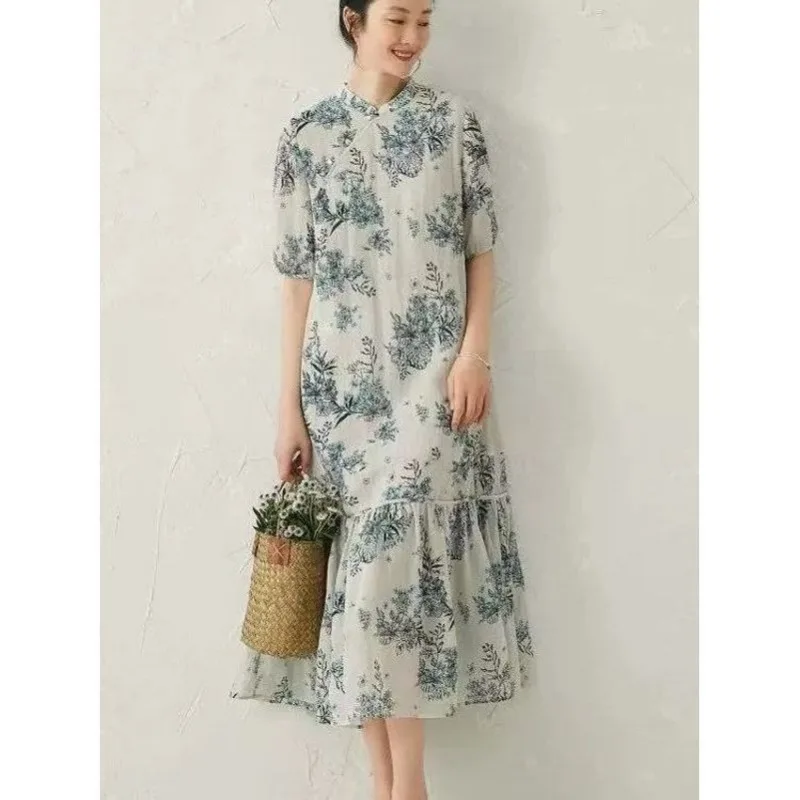 2025 New Summer Ramie Dress Women Chinese Style Commuting Printed A-line Short Dressesc Fashion Womens Clothing
2025 New Summer Ramie Dress Women Chinese Style Commuting Printed A-line Short Dressesc Fashion Womens Clothing
