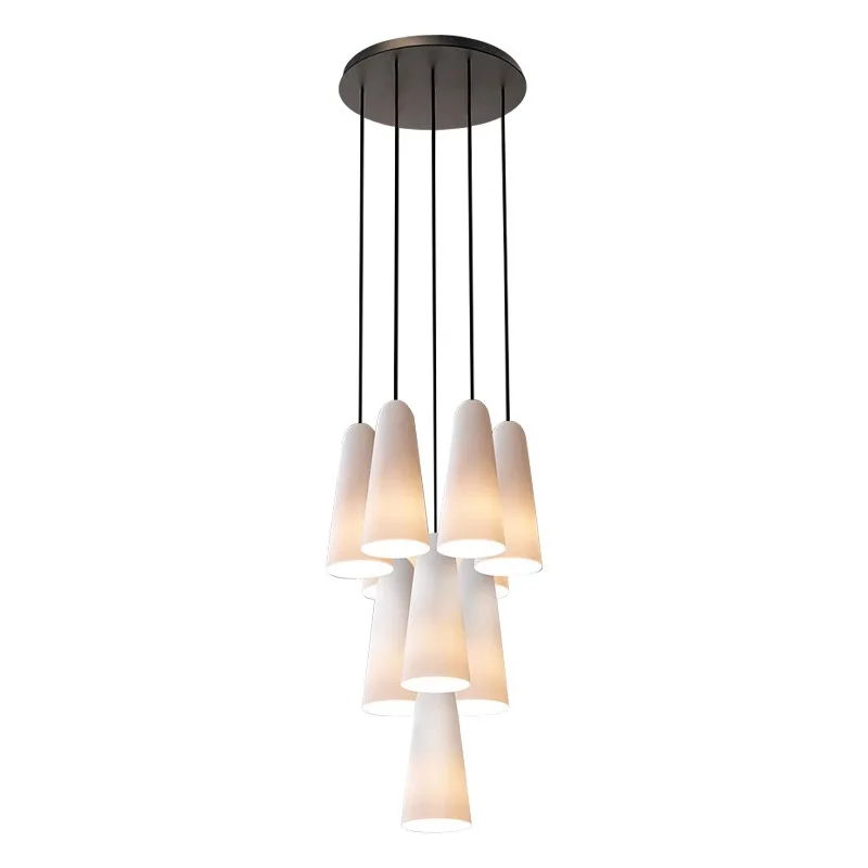 White Glass Ceiling Pendant Lights Adjustable Long Pendant Lamp for Living Room Stairwell Decoration Lamparas Luxury Lighting
White Glass Ceiling Pendant Lights Adjustable Long Pendant Lamp for Living Room Stairwell Decoration Lamparas Luxury Lighting