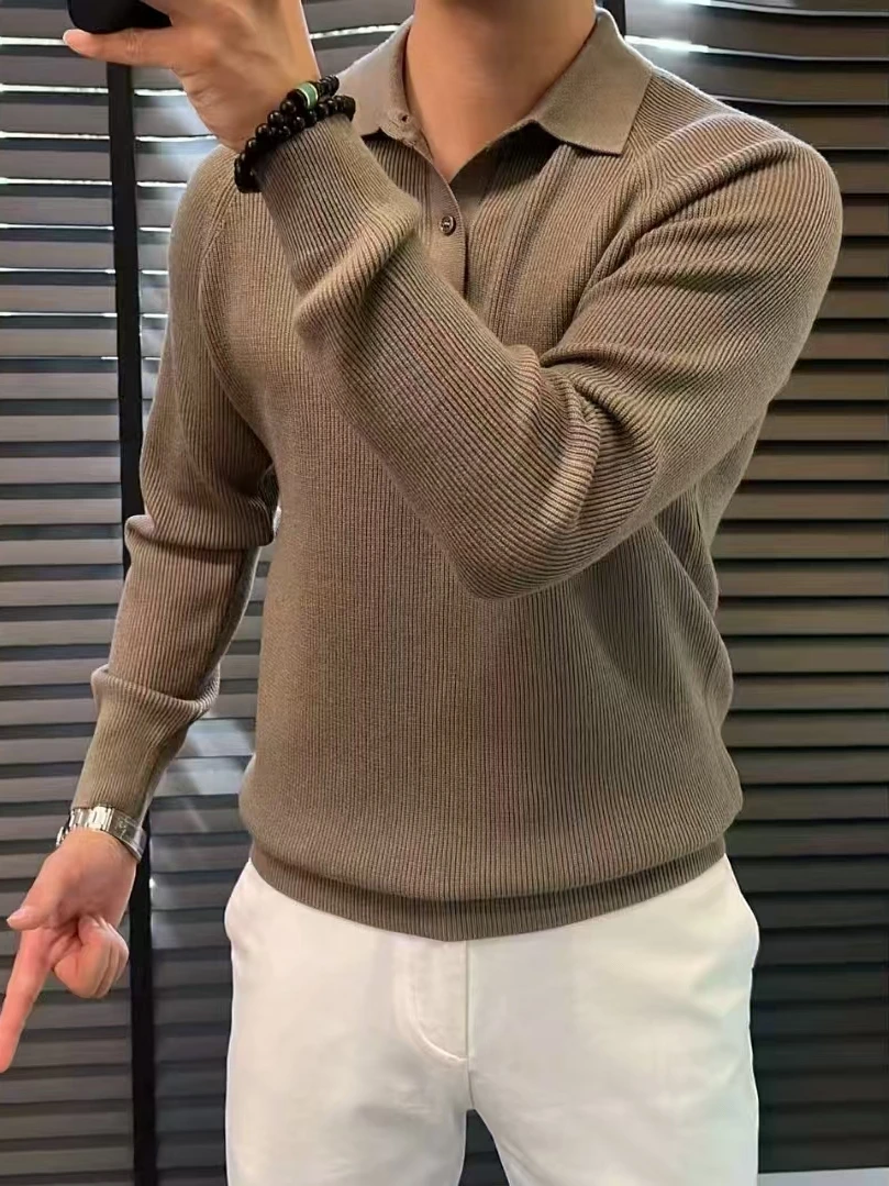 Мужской вязаный свитер: модный повседневный джемпер с воротником, осенне-зимняя новинка, качественный, универсальный, для делового и повседневного стиля.
Мужской вязаный свитер: модный повседневный джемпер с воротником, осенне-зимняя новинка, качественный, универсальный, для делового и повседневного стиля.