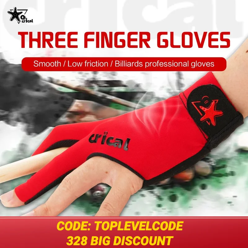 CRICAL-Lycra Billiard Glove for Billiard Training, Comfortable Snooker Cue Gloves, Right and Left Hand, 3 Fingers, Accessories
CRICAL-Lycra Billiard Glove for Billiard Training, Comfortable Snooker Cue Gloves, Right and Left Hand, 3 Fingers, Accessories
