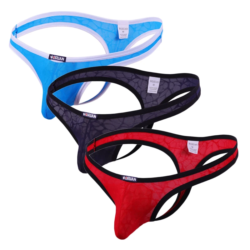 3PCS Men Thongs Underwear Lace Breathable T-Back Elastic Hip Soft Sexy Underpants Lingerie Panties Hombre Jockmail G-String
3PCS Men Thongs Underwear Lace Breathable T-Back Elastic Hip Soft Sexy Underpants Lingerie Panties Hombre Jockmail G-String
