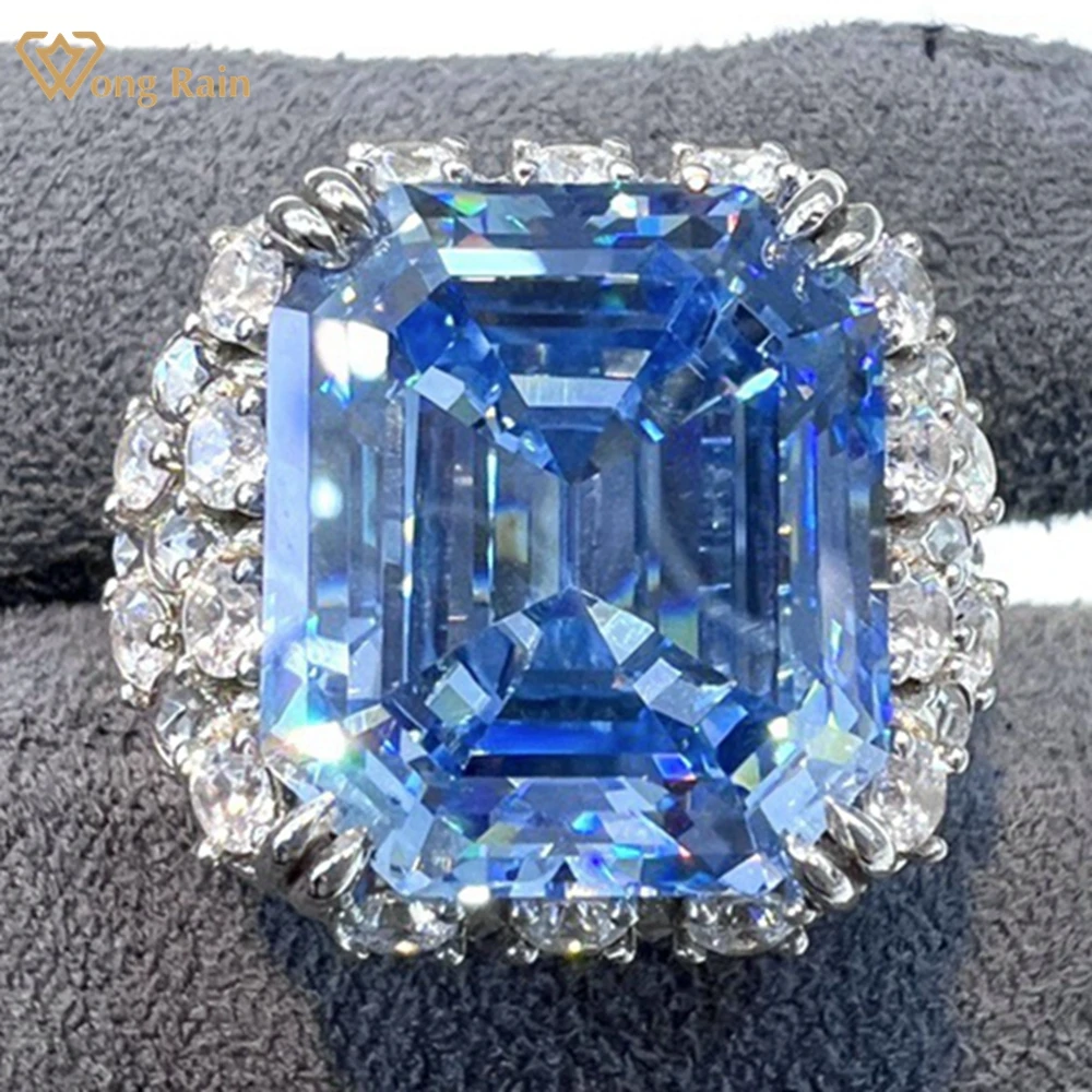 Wong Rain 925 Sterling Silver Emerald Cut 14*16 MM Aquamarine Gemstone Engagement Jewelry Cocktail Party Ring for Women Gifts
Wong Rain 925 Sterling Silver Emerald Cut 14*16 MM Aquamarine Gemstone Engagement Jewelry Cocktail Party Ring for Women Gifts