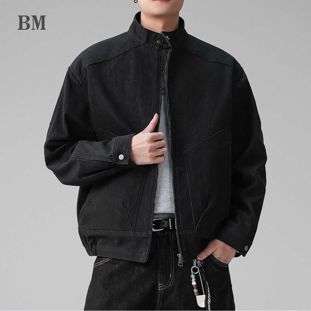 Mens American Vintage Workwear Patchwork Cargo Pocket Jacket Oversized Stand Collar Spring Streetwear Trendy Casual Coat Male
Mens American Vintage Workwear Patchwork Cargo Pocket Jacket Oversized Stand Collar Spring Streetwear Trendy Casual Coat Male