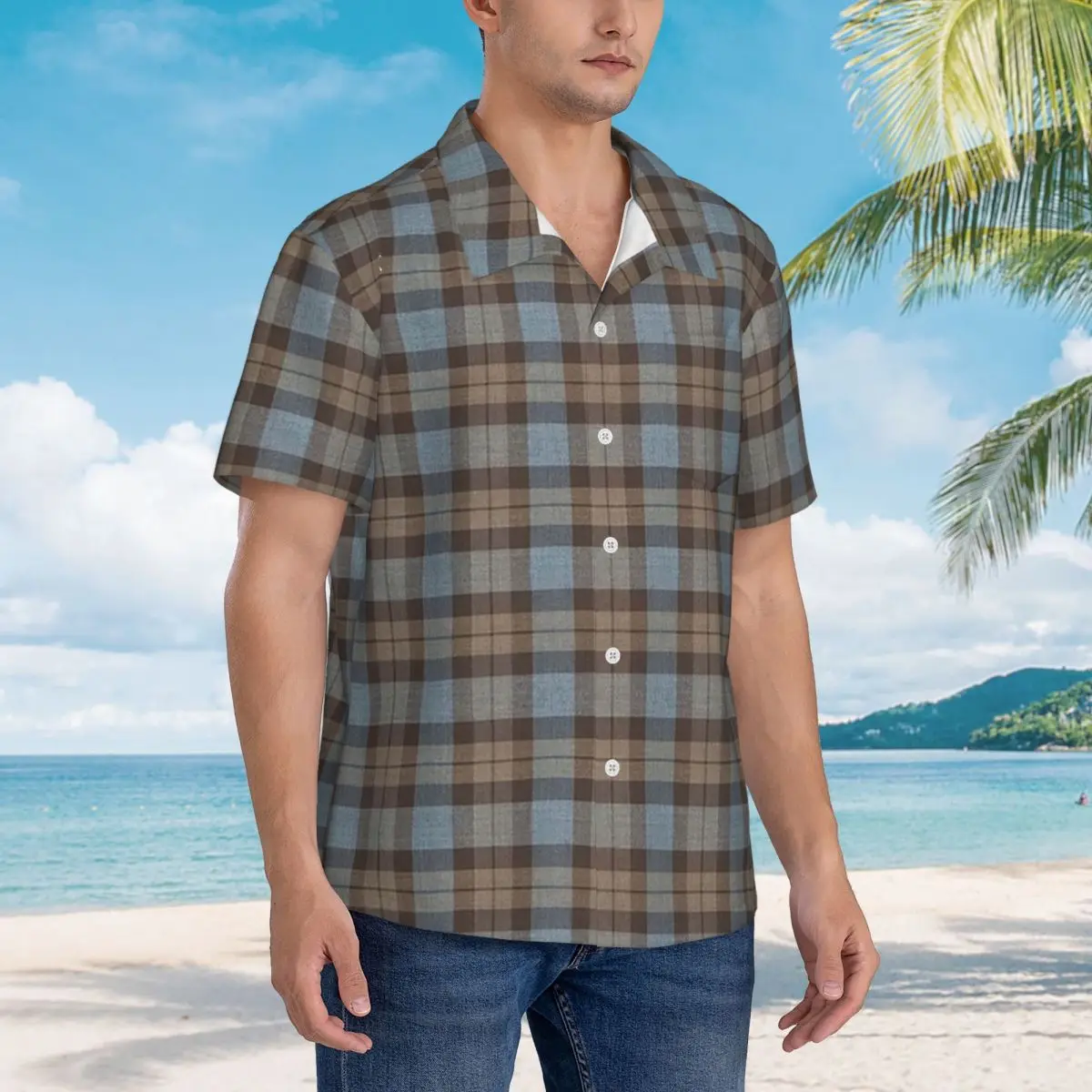 Tartan Hawaiian Shirts Casual Men Short Sleeve Shirt for Summer Beach Men's Button Tops
Tartan Hawaiian Shirts Casual Men Short Sleeve Shirt for Summer Beach Men's Button Tops