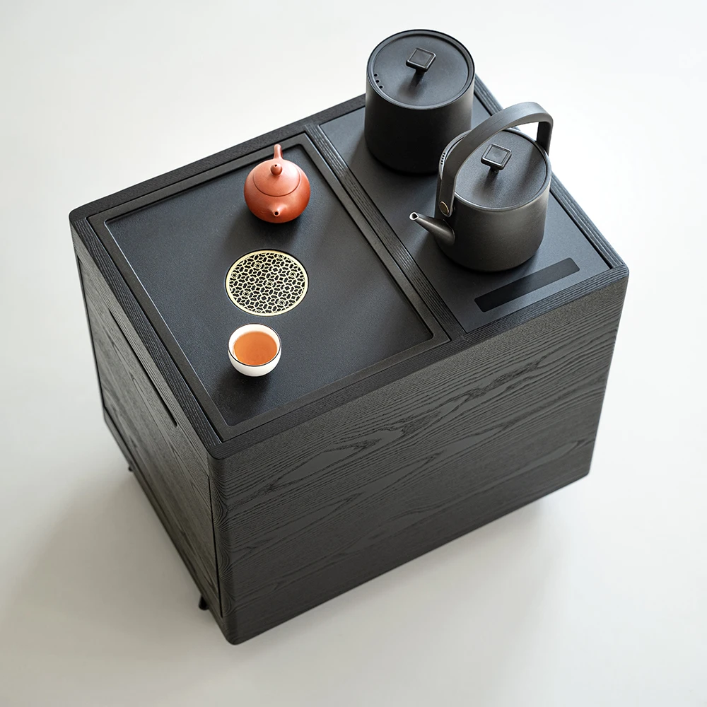 Wabi-sabi tea table side ash wood tea cabinet coffee table movable table kettle integrated household cart
Wabi-sabi tea table side ash wood tea cabinet coffee table movable table kettle integrated household cart