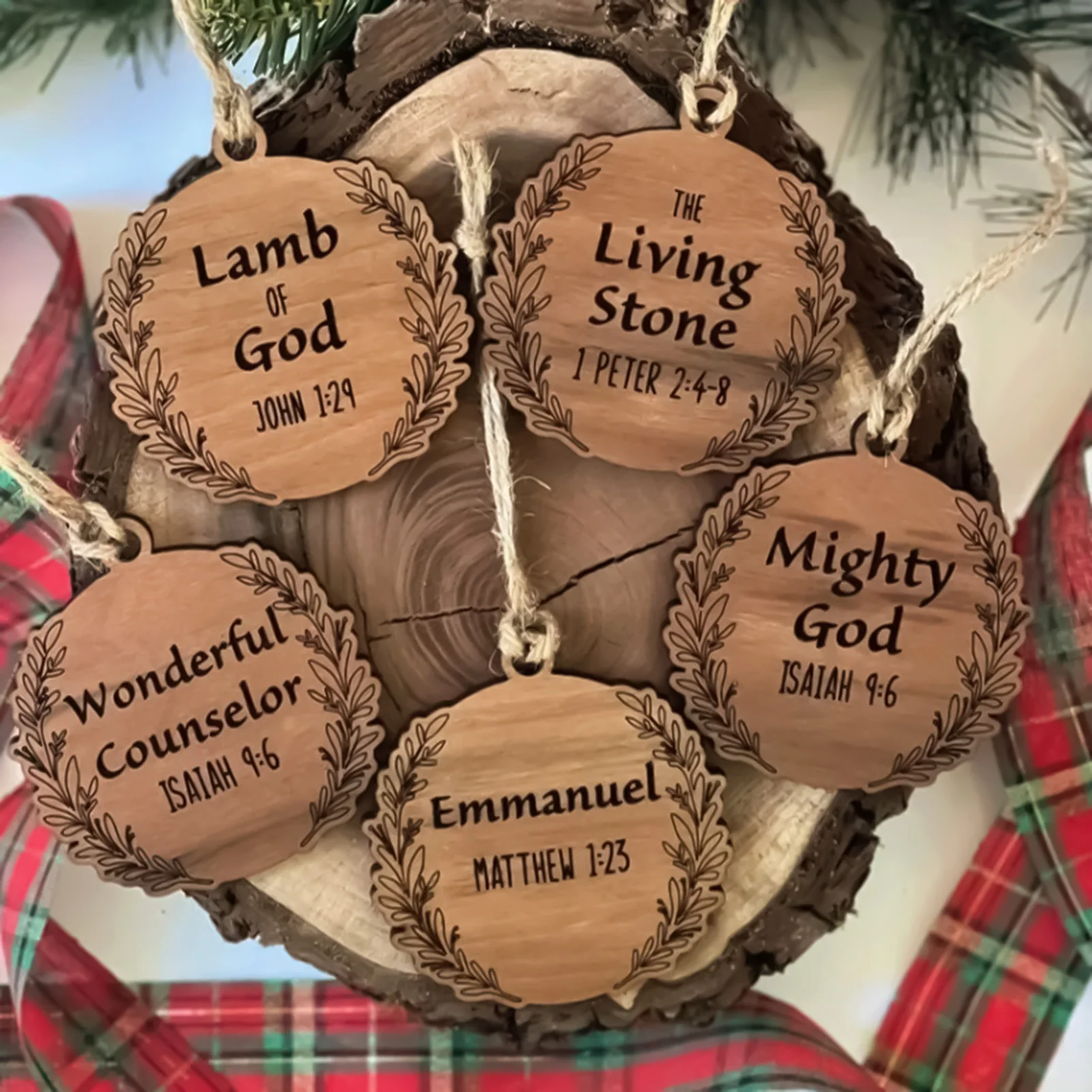 Jesus Christmas Hanging Pendant Durable Wood Material Not Faded Easily For Xmas Home Party Decoration 2024 Christmas Decor Props
Jesus Christmas Hanging Pendant Durable Wood Material Not Faded Easily For Xmas Home Party Decoration 2024 Christmas Decor Props