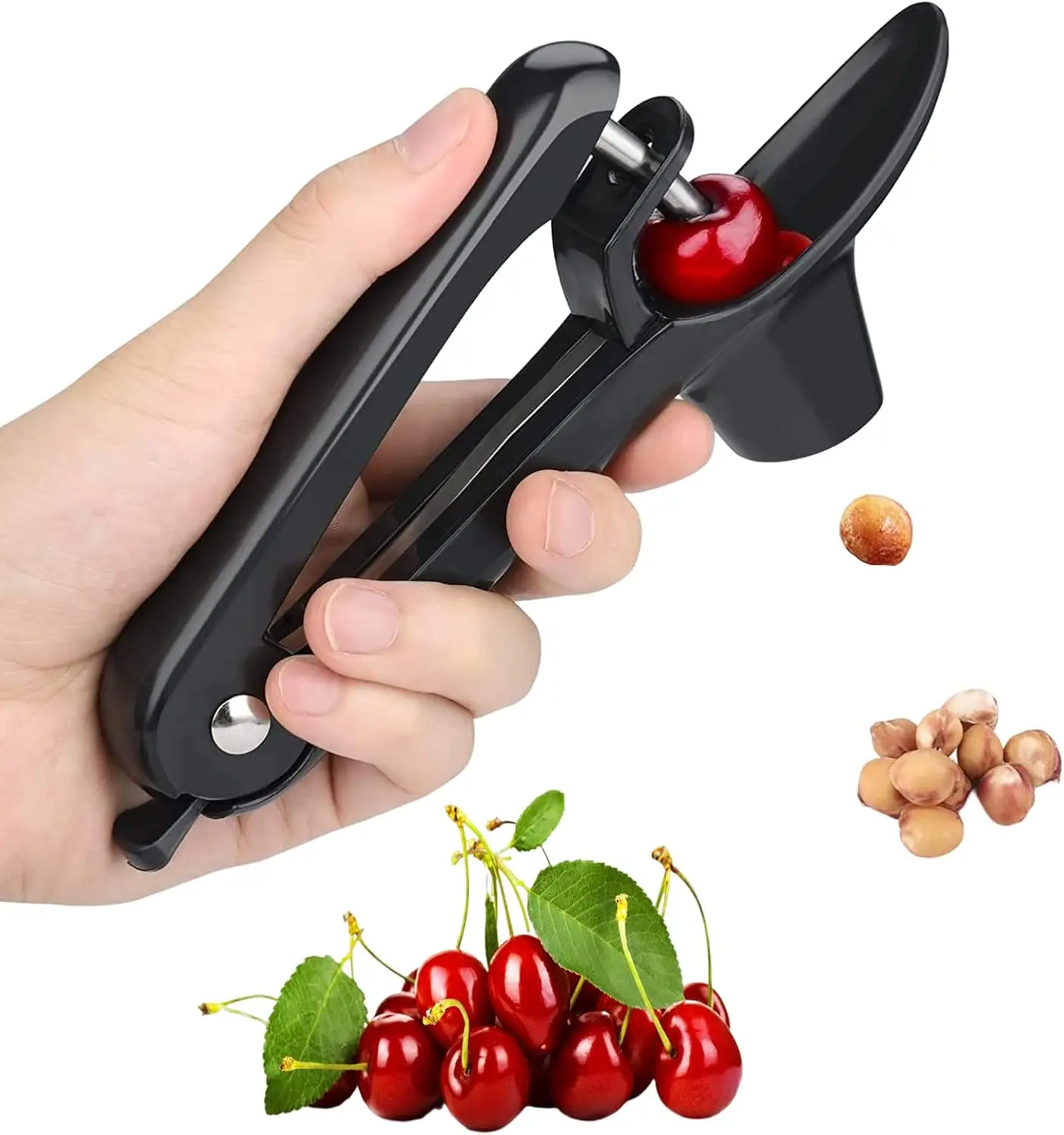 Cherry Pitter, Stainless Steel Olive & Cherry Corer Tool with Lock Design, Multi-Function Seed Remover for Jam (Black)
Cherry Pitter, Stainless Steel Olive & Cherry Corer Tool with Lock Design, Multi-Function Seed Remover for Jam (Black)
