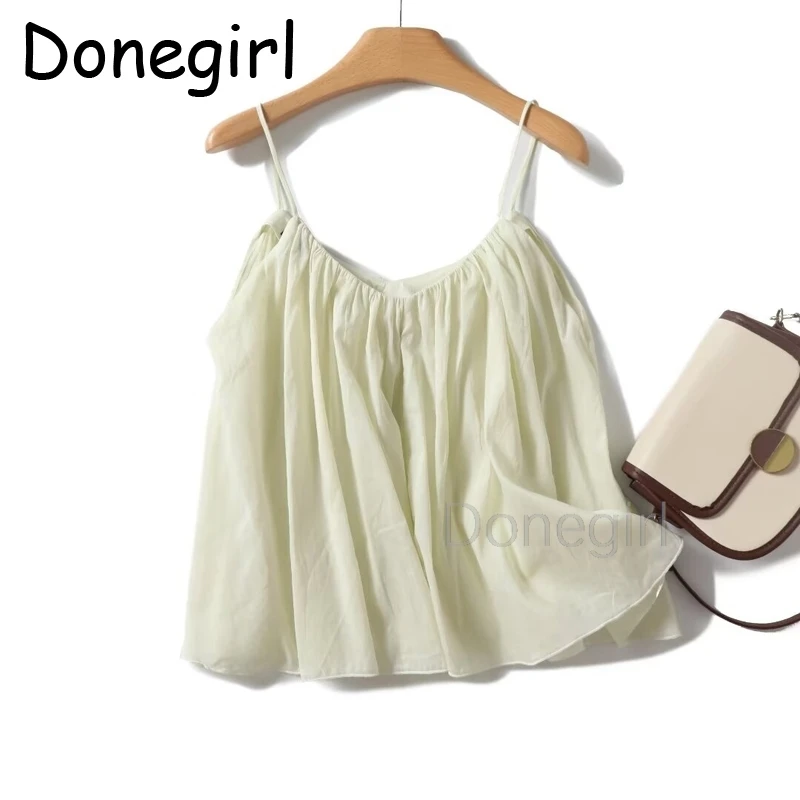 Donegirl Women 2024 Summer New Fashionable Vacation Style Strip Pleated Sling Top Chic Shoulder Collar Loose Top Mujer
Donegirl Women 2024 Summer New Fashionable Vacation Style Strip Pleated Sling Top Chic Shoulder Collar Loose Top Mujer