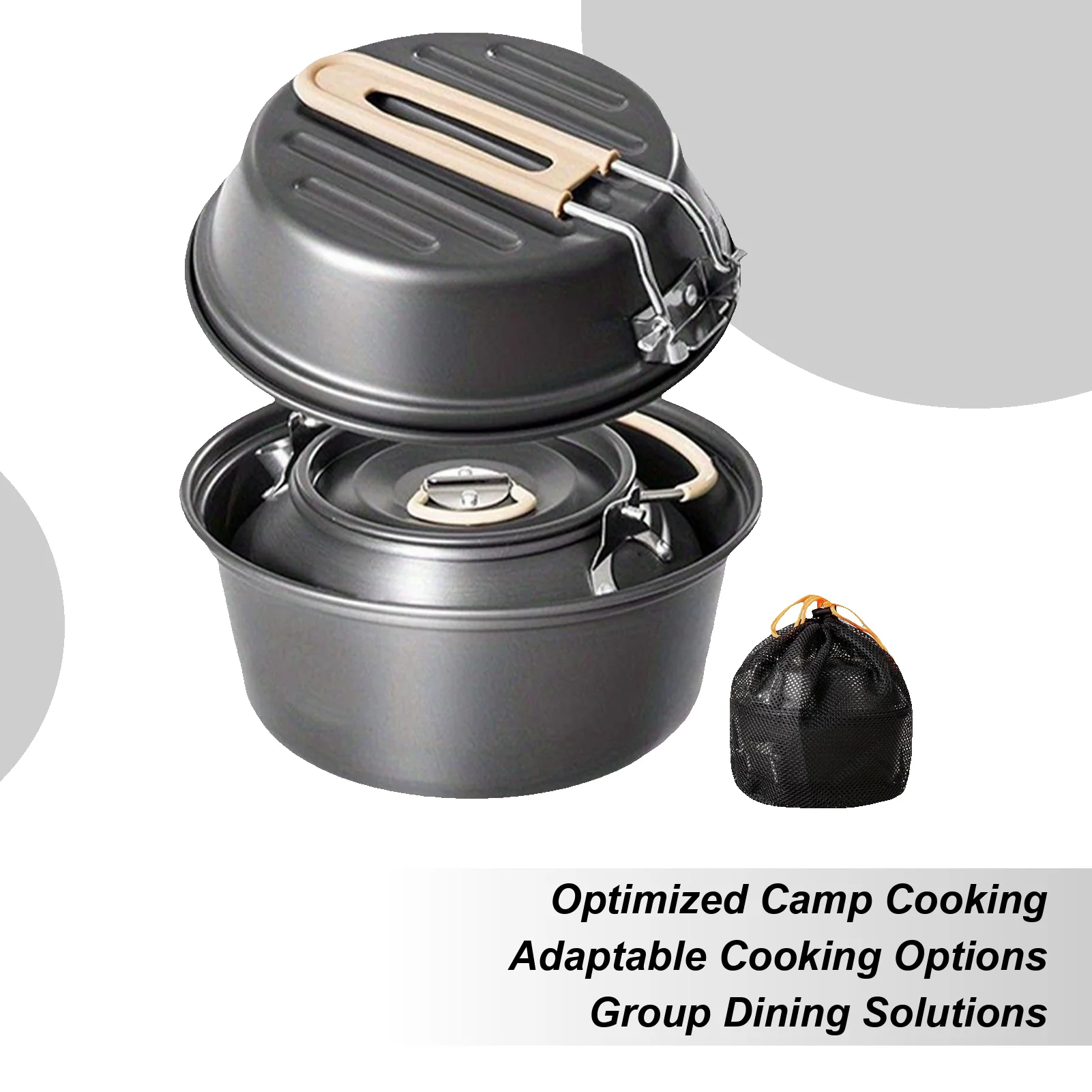 Camping Cookware Set with Frying Pan & Teapot, Portable Kitchen Supplies for Outdoor BBQ Hiking Fishing Picnic Survival
Camping Cookware Set with Frying Pan & Teapot, Portable Kitchen Supplies for Outdoor BBQ Hiking Fishing Picnic Survival