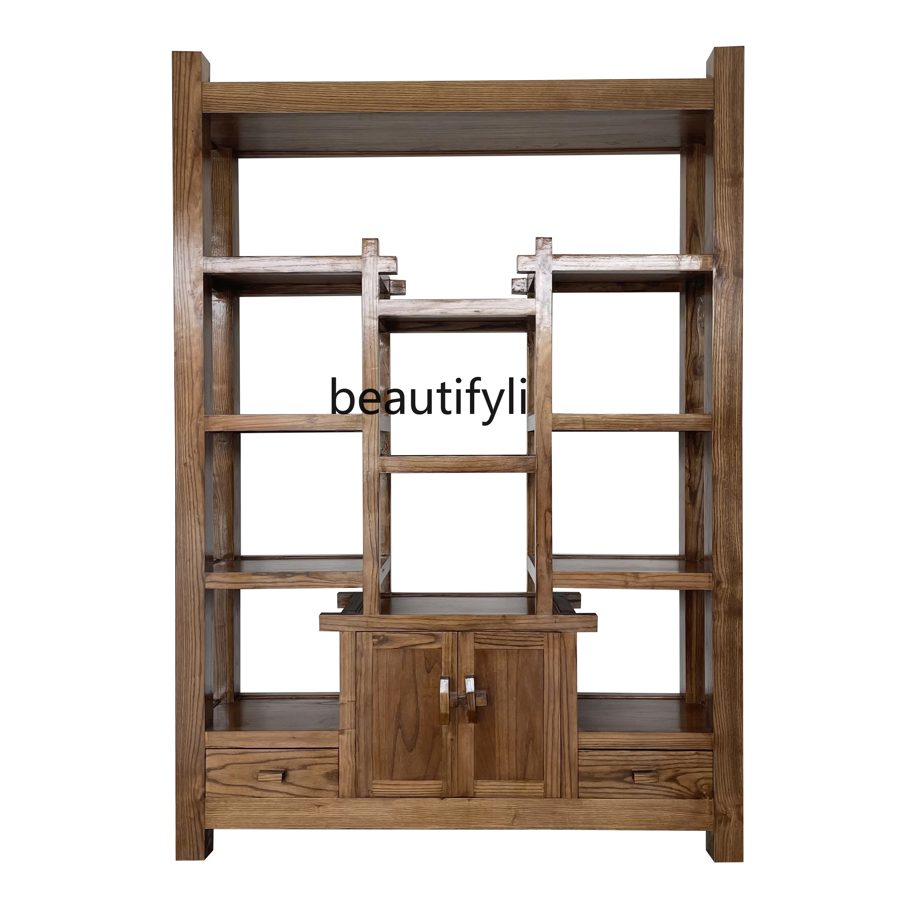 Solid wood Chinese display cabinet, shelf display, tea cabinet display rack partition cabinet
Solid wood Chinese display cabinet, shelf display, tea cabinet display rack partition cabinet