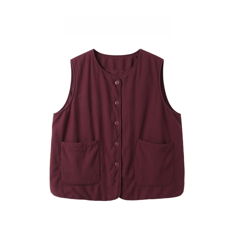 Свободный хлопково-льняной жилет для женщин: модный, теплый, осенне-зимний, новинка, с круглым вырезом, на одной пуговице
Свободный хлопково-льняной жилет для женщин: модный, теплый, осенне-зимний, новинка, с круглым вырезом, на одной пуговице