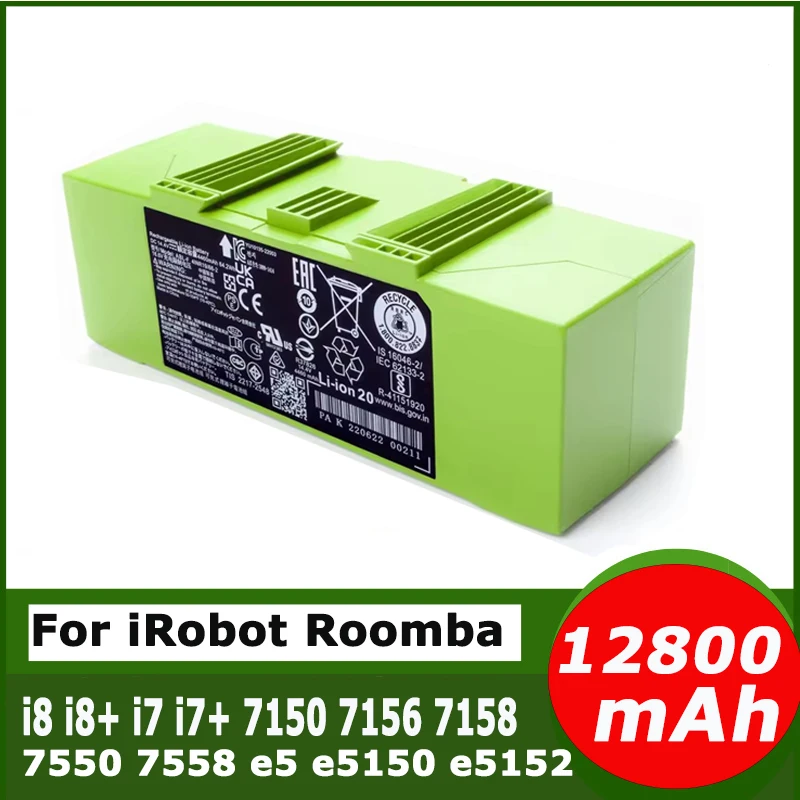 For iRobot Roomba i7 Replacement Battery 12800mAh 14.4V For i3 i4 i5 i6 i7 i8 J7 E5 Series Vacuum Cleaner Rechargeable Battery.
For iRobot Roomba i7 Replacement Battery 12800mAh 14.4V For i3 i4 i5 i6 i7 i8 J7 E5 Series Vacuum Cleaner Rechargeable Battery.