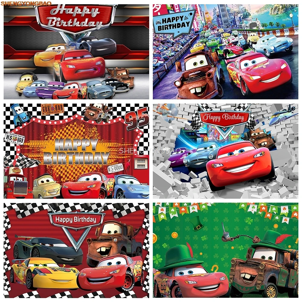 Disney Pixar Cars Lightning Mcqueen Racing Birthday Party Background Kids Gifts Children Baby Shower Photography Backdrops WA-15
Disney Pixar Cars Lightning Mcqueen Racing Birthday Party Background Kids Gifts Children Baby Shower Photography Backdrops WA-15
