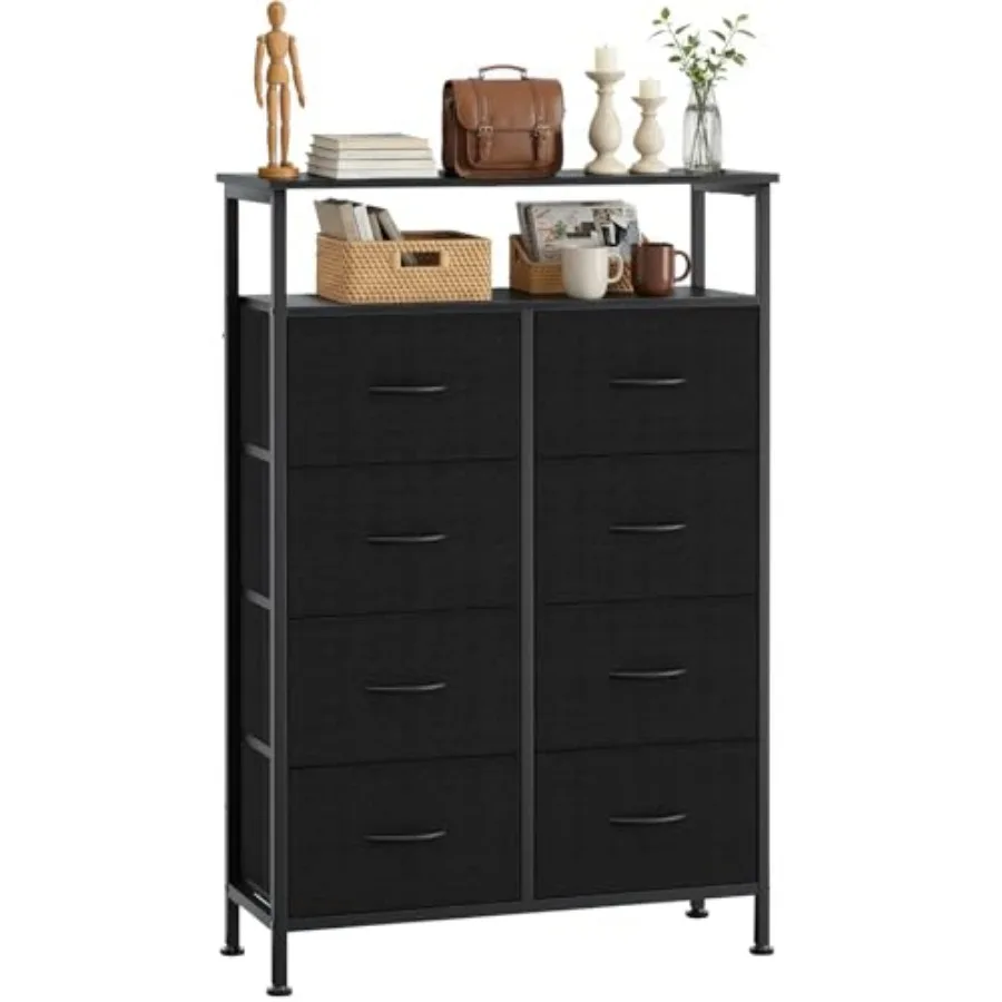 8 Drawers Dresser with Open Shelf 46" Tall Storage Organizer Chest of Drawer with Wooden Top Sturdy Metal Frame for Bedroom Hal
8 Drawers Dresser with Open Shelf 46" Tall Storage Organizer Chest of Drawer with Wooden Top Sturdy Metal Frame for Bedroom Hal
