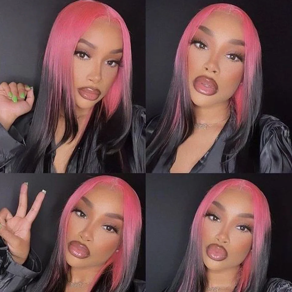 100% Human Hair 13X4 HD Transparent Lace Frontal Wig For Woman Cosplay Pink Black Straight High Quality Brazilian Colored Human
100% Human Hair 13X4 HD Transparent Lace Frontal Wig For Woman Cosplay Pink Black Straight High Quality Brazilian Colored Human