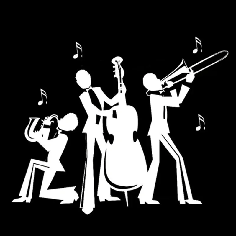 Fashion Jazz Band Music Car Decals Fashion Car Decoration Personality Pvc Car Window Waterproof Stickers Black/white, 16cm*13cm
Fashion Jazz Band Music Car Decals Fashion Car Decoration Personality Pvc Car Window Waterproof Stickers Black/white, 16cm*13cm