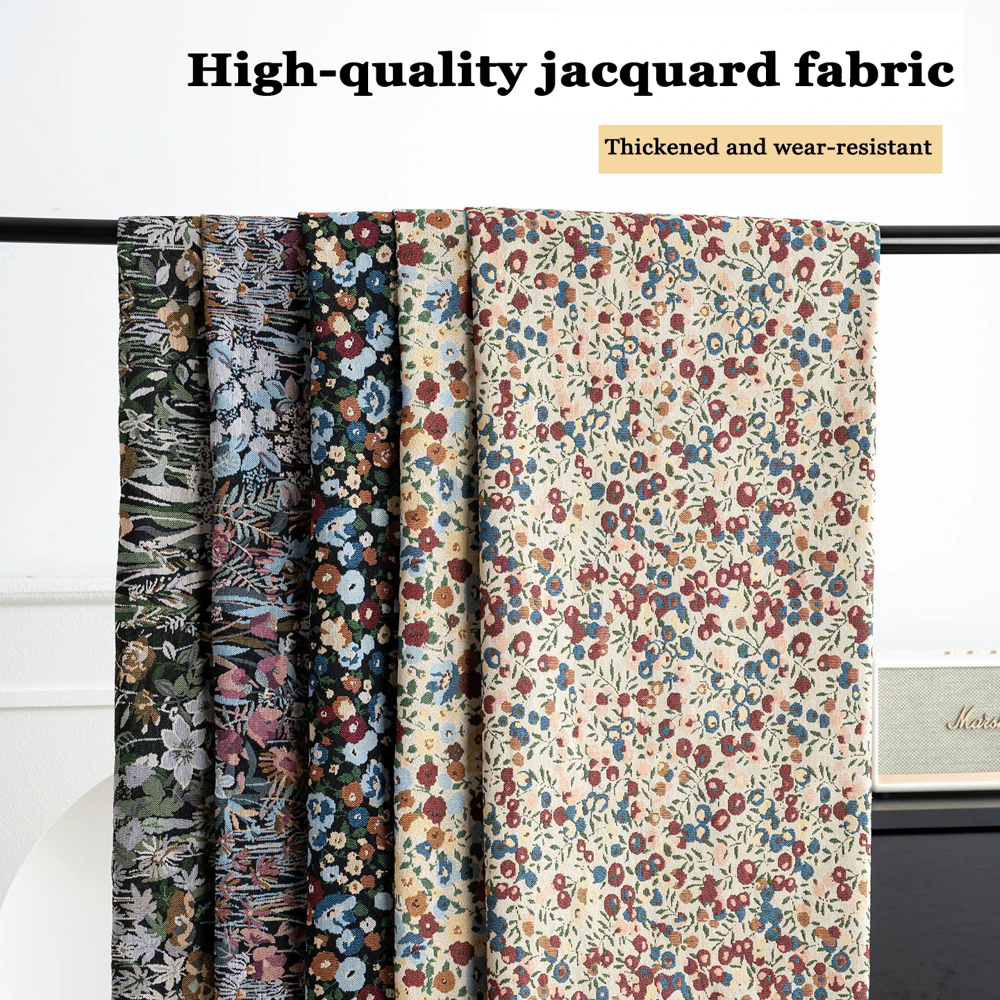 Ткань жаккардовая 100x148 см, с цветочным узором, высококачественная, окрашенная в массе, износостойкая, универсальная, для чехлов на диваны, для рукоделия и пошива одежды
Ткань жаккардовая 100x148 см, с цветочным узором, высококачественная, окрашенная в массе, износостойкая, универсальная, для чехлов на диваны, для рукоделия и пошива одежды