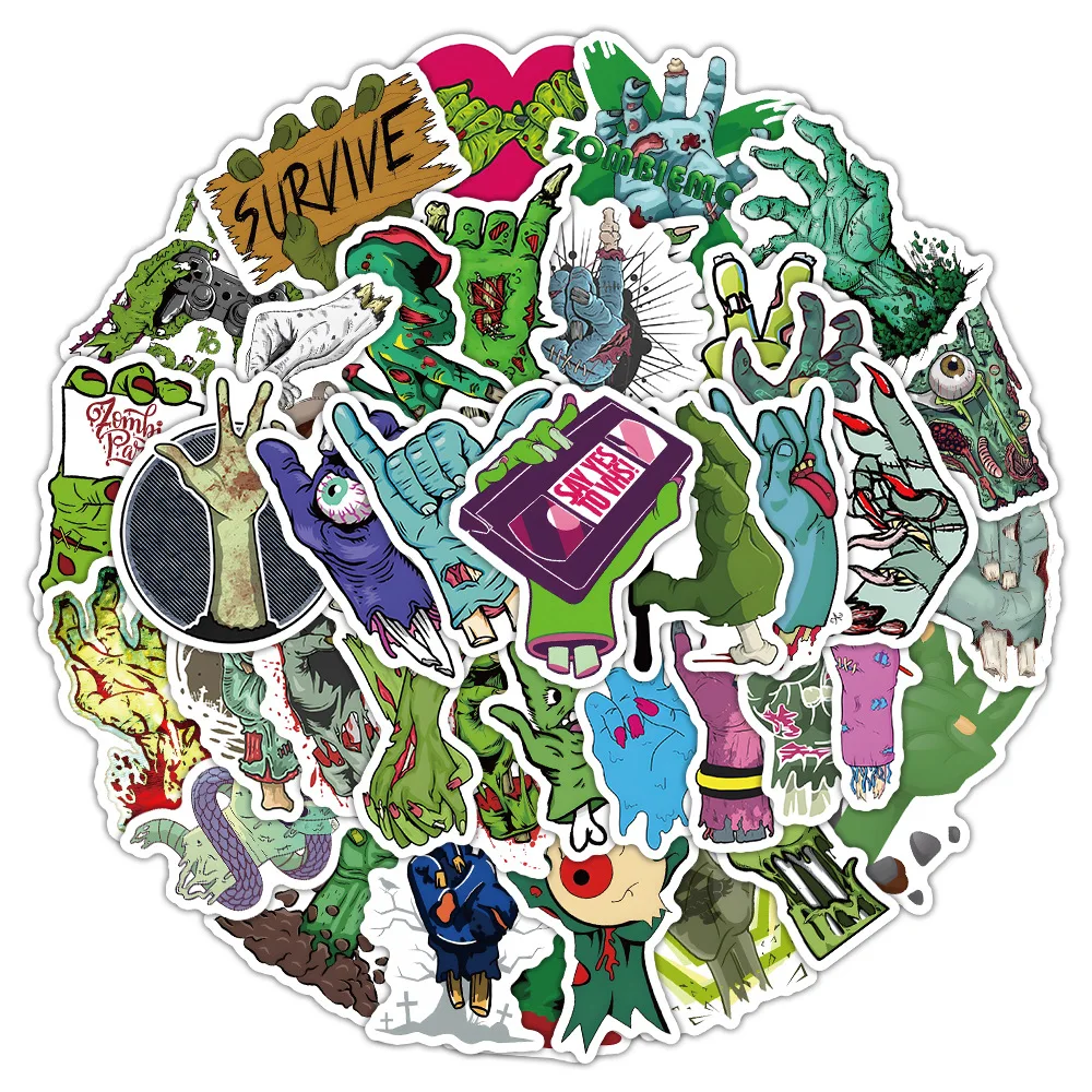 10/30/50PCS Zombies Stickers Fear Hand Graffiti Sticker Cartoon Decoration Toy Luggage Laptop Phone Guitar Car Bike DIY Decals
10/30/50PCS Zombies Stickers Fear Hand Graffiti Sticker Cartoon Decoration Toy Luggage Laptop Phone Guitar Car Bike DIY Decals