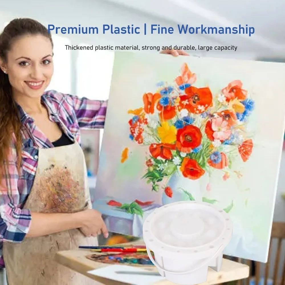 Multi-function Use Multi-purpose Washing Bucket Portable Carry Sturdy Plastic Art Brush Wash Basin Lightweight Build
Multi-function Use Multi-purpose Washing Bucket Portable Carry Sturdy Plastic Art Brush Wash Basin Lightweight Build