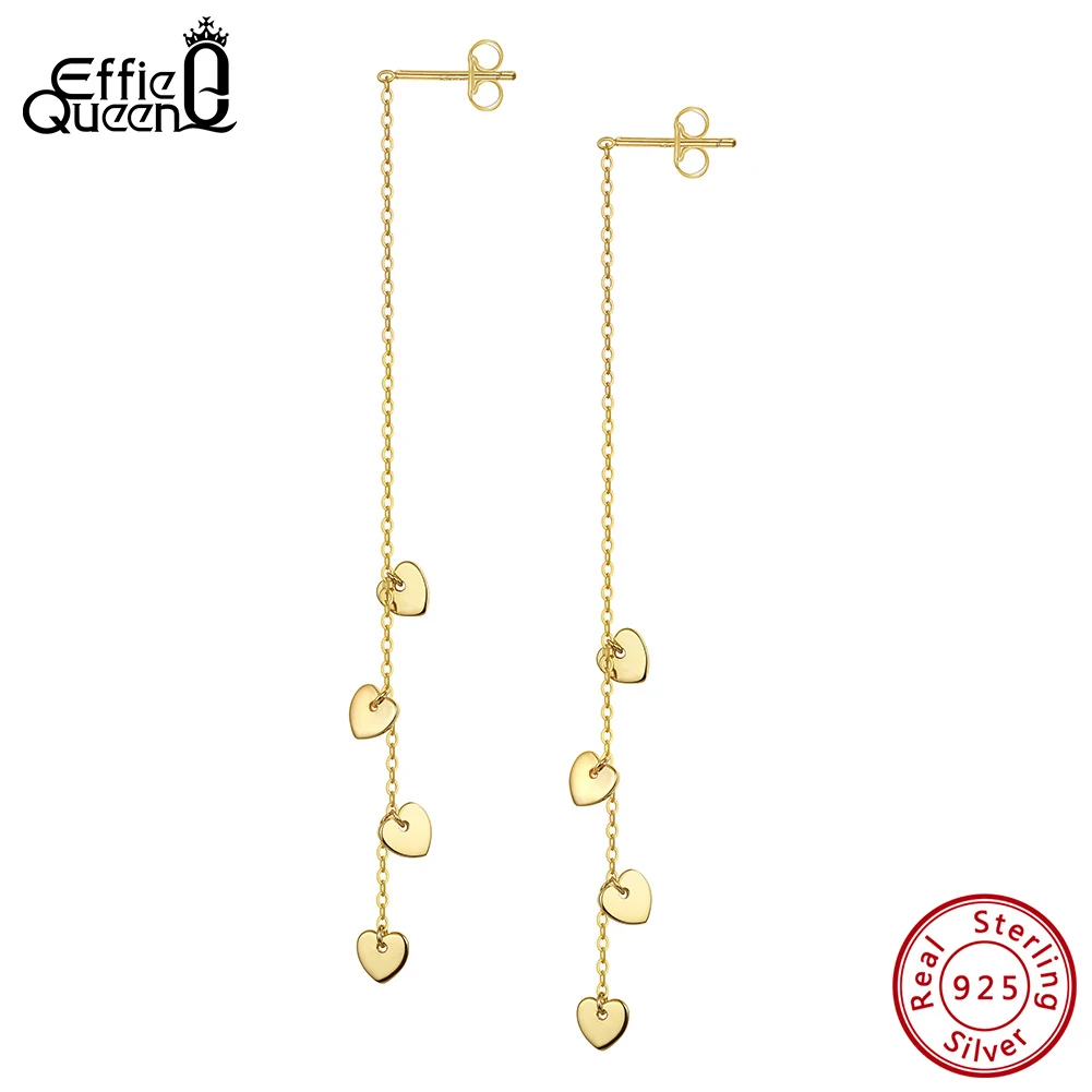 Effie Queen Heart Shape Chain Drop Earrings For Women 925 Sterling Silver Long Chain Tassel Earrings Wedding Jewelry Gift APE150
Effie Queen Heart Shape Chain Drop Earrings For Women 925 Sterling Silver Long Chain Tassel Earrings Wedding Jewelry Gift APE150