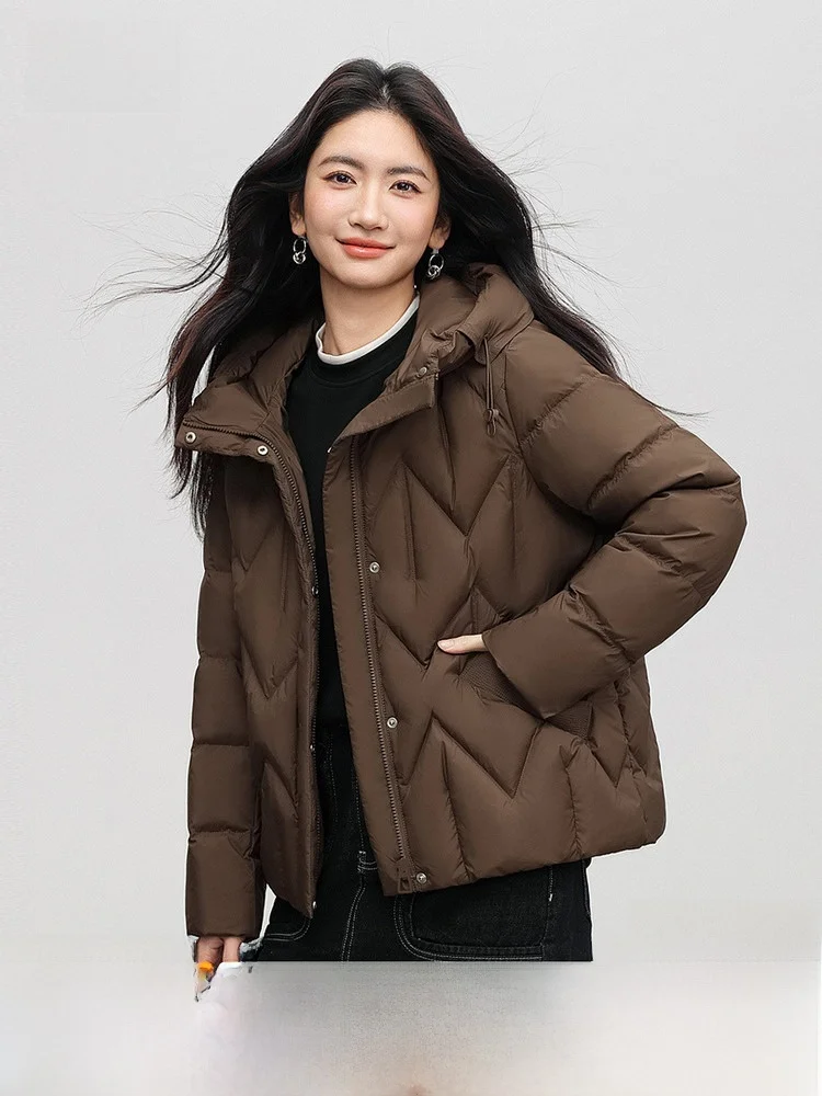 Warm Short Casual Women's Duffel Coat Snow Flying 2026 Summer New Style Striped Brown Versatile Outerwear for Ladies
Warm Short Casual Women's Duffel Coat Snow Flying 2026 Summer New Style Striped Brown Versatile Outerwear for Ladies