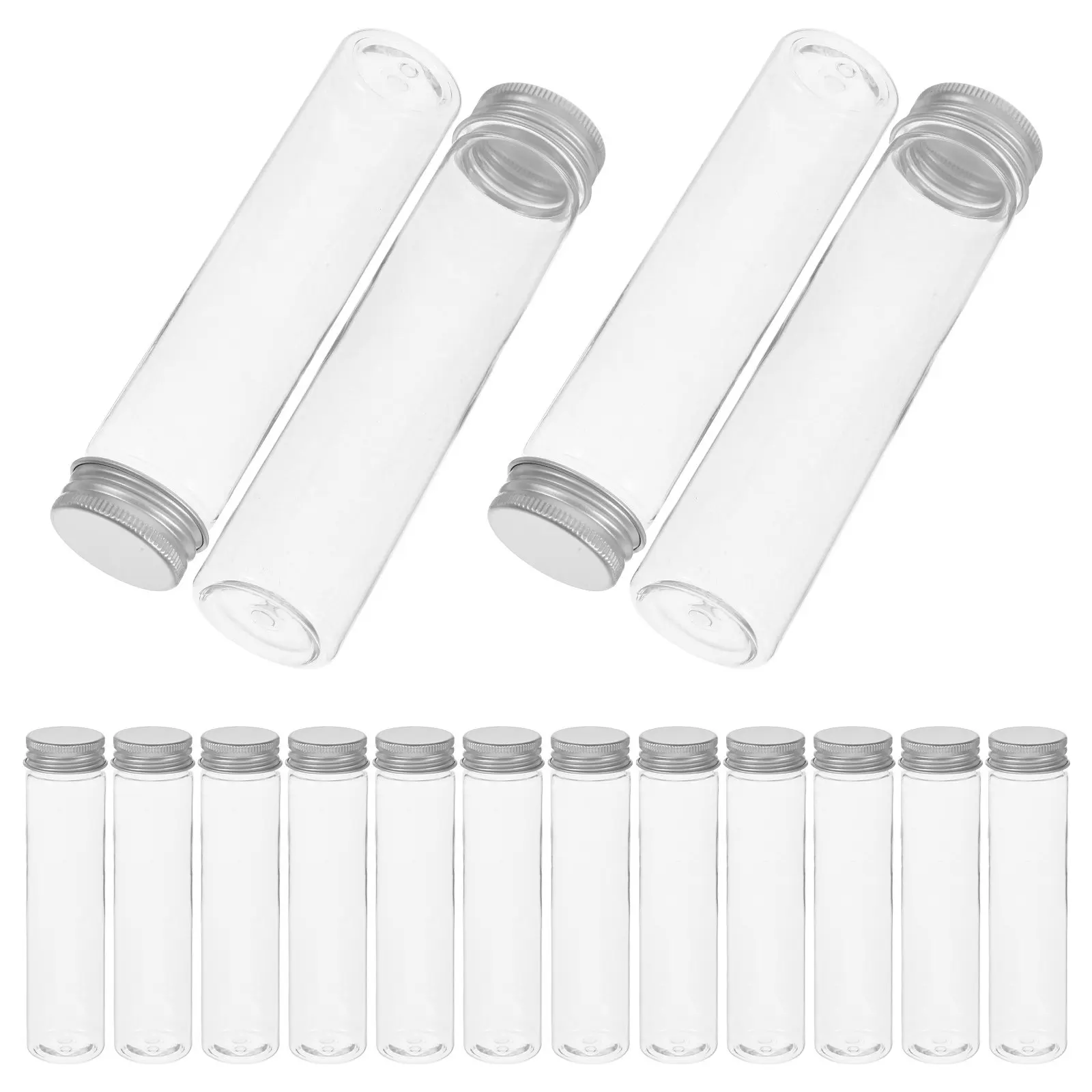 20Pcs Clear Plastic Flat Bottom Test Tubes 110Ml for Lab Experiments Storage Decoration Gifting Transparent Scientific Tubes
20Pcs Clear Plastic Flat Bottom Test Tubes 110Ml for Lab Experiments Storage Decoration Gifting Transparent Scientific Tubes