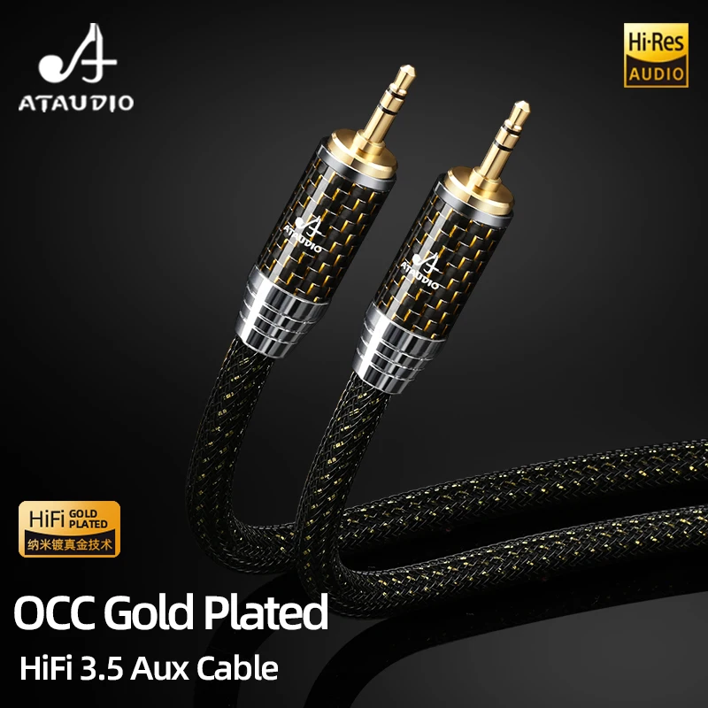 HiFi 3.5mm Audio Cable Hi-end OCC Gold-plated AUX Headphone Phone Cable Stereo 3.5mm Male to Male Car Speaker Audio Cable
HiFi 3.5mm Audio Cable Hi-end OCC Gold-plated AUX Headphone Phone Cable Stereo 3.5mm Male to Male Car Speaker Audio Cable