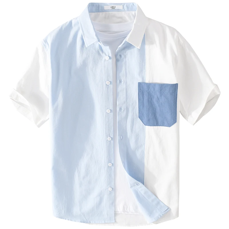 New Italy Style Short Sleeved Casual Cotton Shirt Men Brand Fashion Patchwork Comfortable Top Clothes Chemise Homme Drop-Ship
New Italy Style Short Sleeved Casual Cotton Shirt Men Brand Fashion Patchwork Comfortable Top Clothes Chemise Homme Drop-Ship