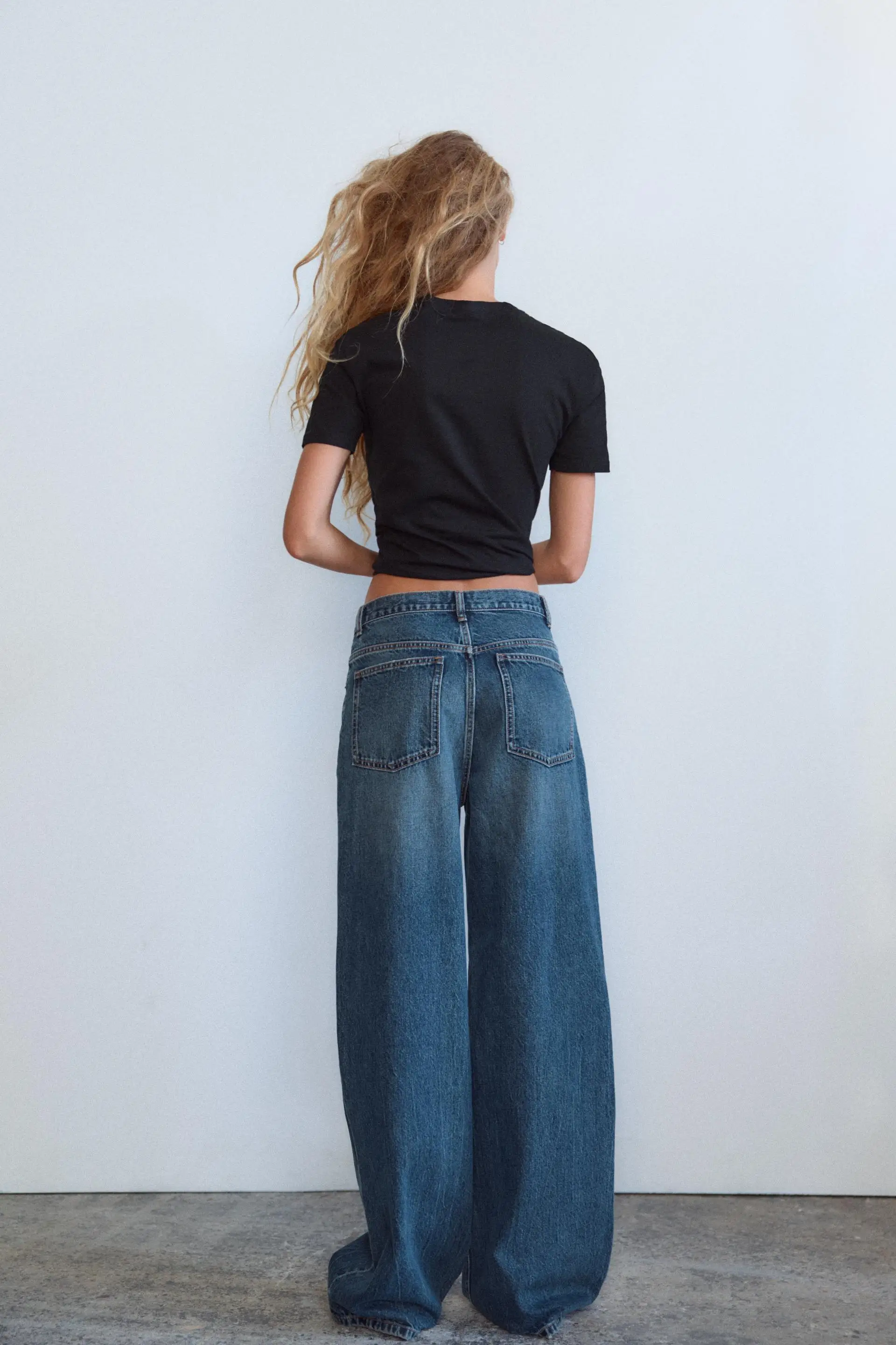 Spring New Faion High Waist Wide Leg Cotton Denim Women's Sle Double Flap Zipper Casual Long Pants Blue Color
Spring New Faion High Waist Wide Leg Cotton Denim Women's Sle Double Flap Zipper Casual Long Pants Blue Color