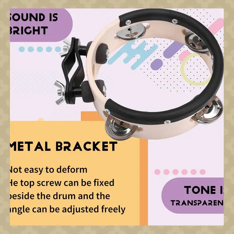 ABST Drum Circle Double Row Rattle Drum Rings Tambourine Drum Tamborine Percussion Musical Instruments
ABST Drum Circle Double Row Rattle Drum Rings Tambourine Drum Tamborine Percussion Musical Instruments