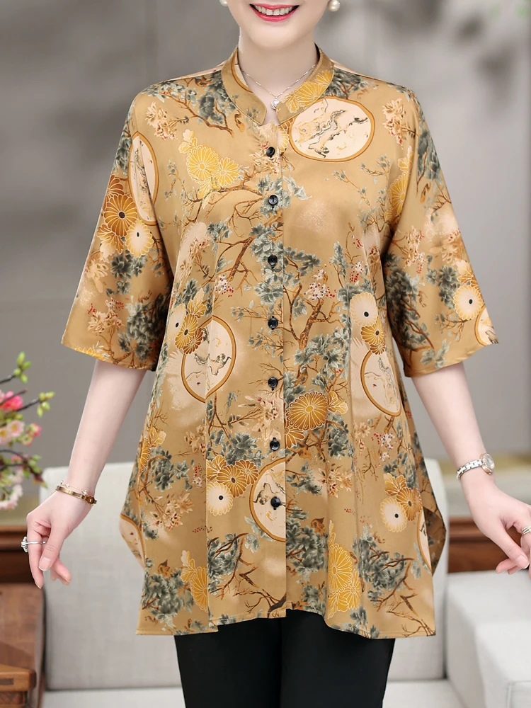 Print Short Sleeve Shirt 2025 Summer New Chinese Style Loose Cardigan Top Casual Single-breasted Shirts For Women
Print Short Sleeve Shirt 2025 Summer New Chinese Style Loose Cardigan Top Casual Single-breasted Shirts For Women