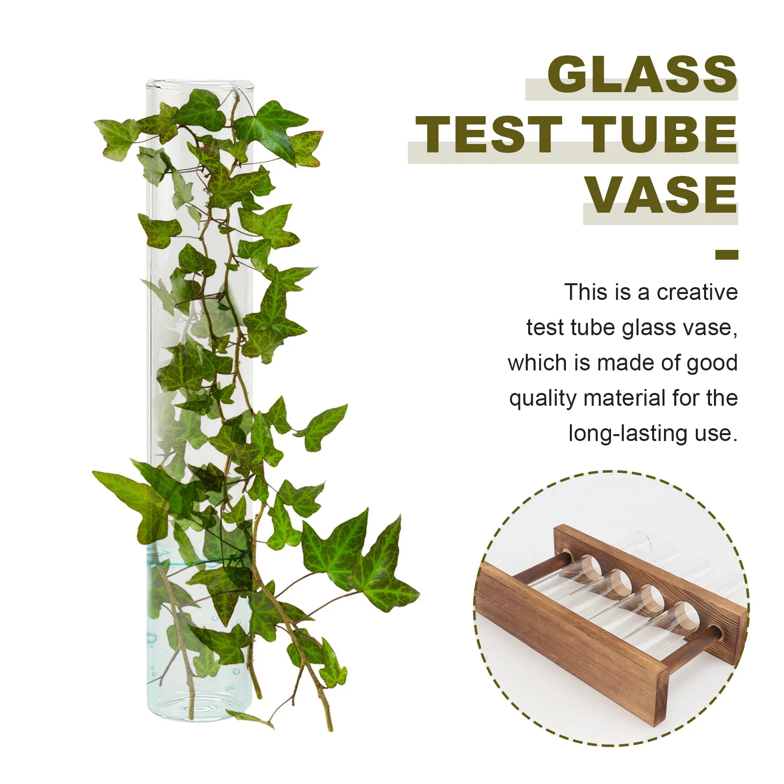 1Pcs Transparent Glass Water Planting Test Tube Vase Creative Vase Ornament for Planting Container
1Pcs Transparent Glass Water Planting Test Tube Vase Creative Vase Ornament for Planting Container