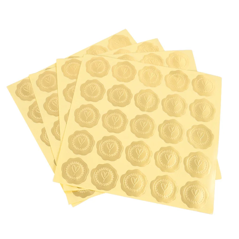 100pcs Gold Embossed Heart Stickers Envelope Self Adhesive Seals Labels Wedding Party Invitation Card Christmas Gift Decorations
100pcs Gold Embossed Heart Stickers Envelope Self Adhesive Seals Labels Wedding Party Invitation Card Christmas Gift Decorations