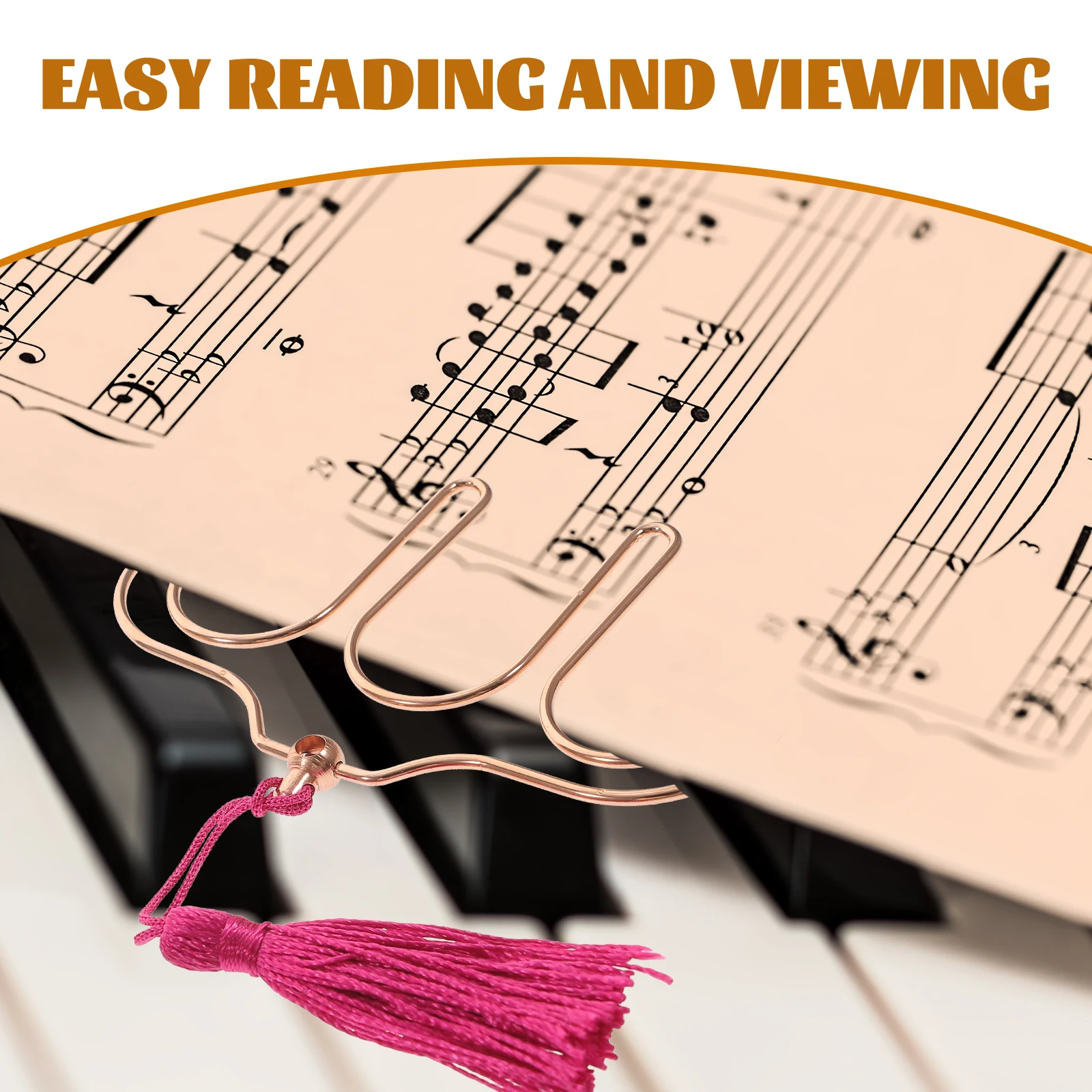 2 Pcs Keyboard Piano Score Clip Music Book Spring Steel Fancy Musical Strong Clips
2 Pcs Keyboard Piano Score Clip Music Book Spring Steel Fancy Musical Strong Clips
