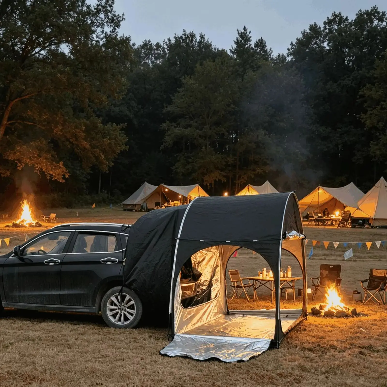 Universal SUV Tailgate Tent, Waterproof Silver-Coated Oxford, Anti-UV Car Rear Tent for Camping, Road Trips & Family Outdoor
Universal SUV Tailgate Tent, Waterproof Silver-Coated Oxford, Anti-UV Car Rear Tent for Camping, Road Trips & Family Outdoor