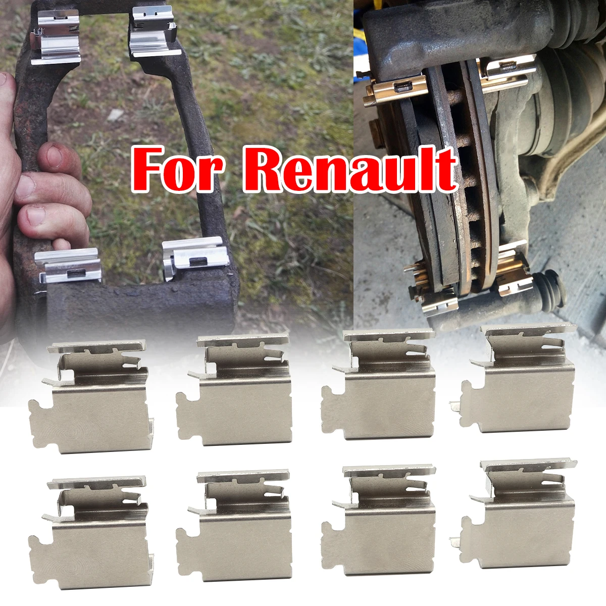 8pcs For Renault GRAND SCENIC KANGOO MEGANE Car Brake Pad Fitting Shoe Hardware Shims Repair Kit Accessories Part Fit Left Right
8pcs For Renault GRAND SCENIC KANGOO MEGANE Car Brake Pad Fitting Shoe Hardware Shims Repair Kit Accessories Part Fit Left Right