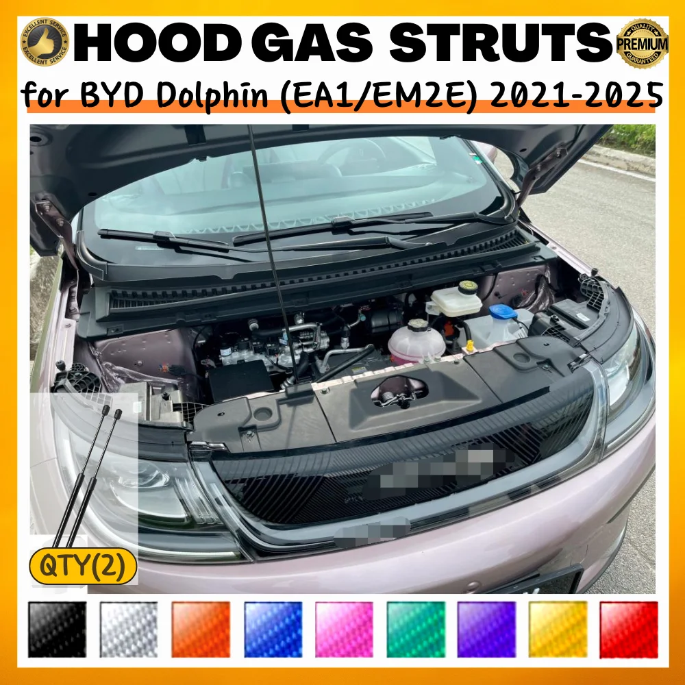 Qty(2) Hood Struts for BYD Dolphin (EA1/EM2E) 2021-2025 Front Bonnet Modify Gas Springs Shock Absorbers Lift Supports Dampers
Qty(2) Hood Struts for BYD Dolphin (EA1/EM2E) 2021-2025 Front Bonnet Modify Gas Springs Shock Absorbers Lift Supports Dampers