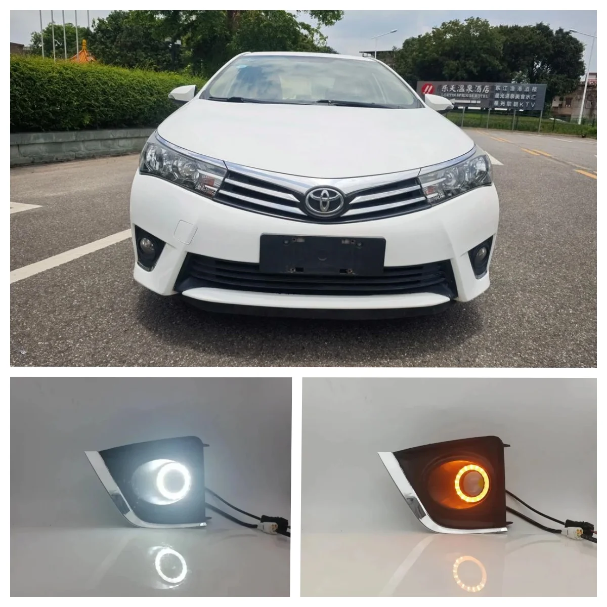 LED Fog Lights Assembly For Toyota Corolla 2014 2015 2016 Dual Color Angel Eye Daytime Running Lights Fog Lamp Accessories Kits
LED Fog Lights Assembly For Toyota Corolla 2014 2015 2016 Dual Color Angel Eye Daytime Running Lights Fog Lamp Accessories Kits