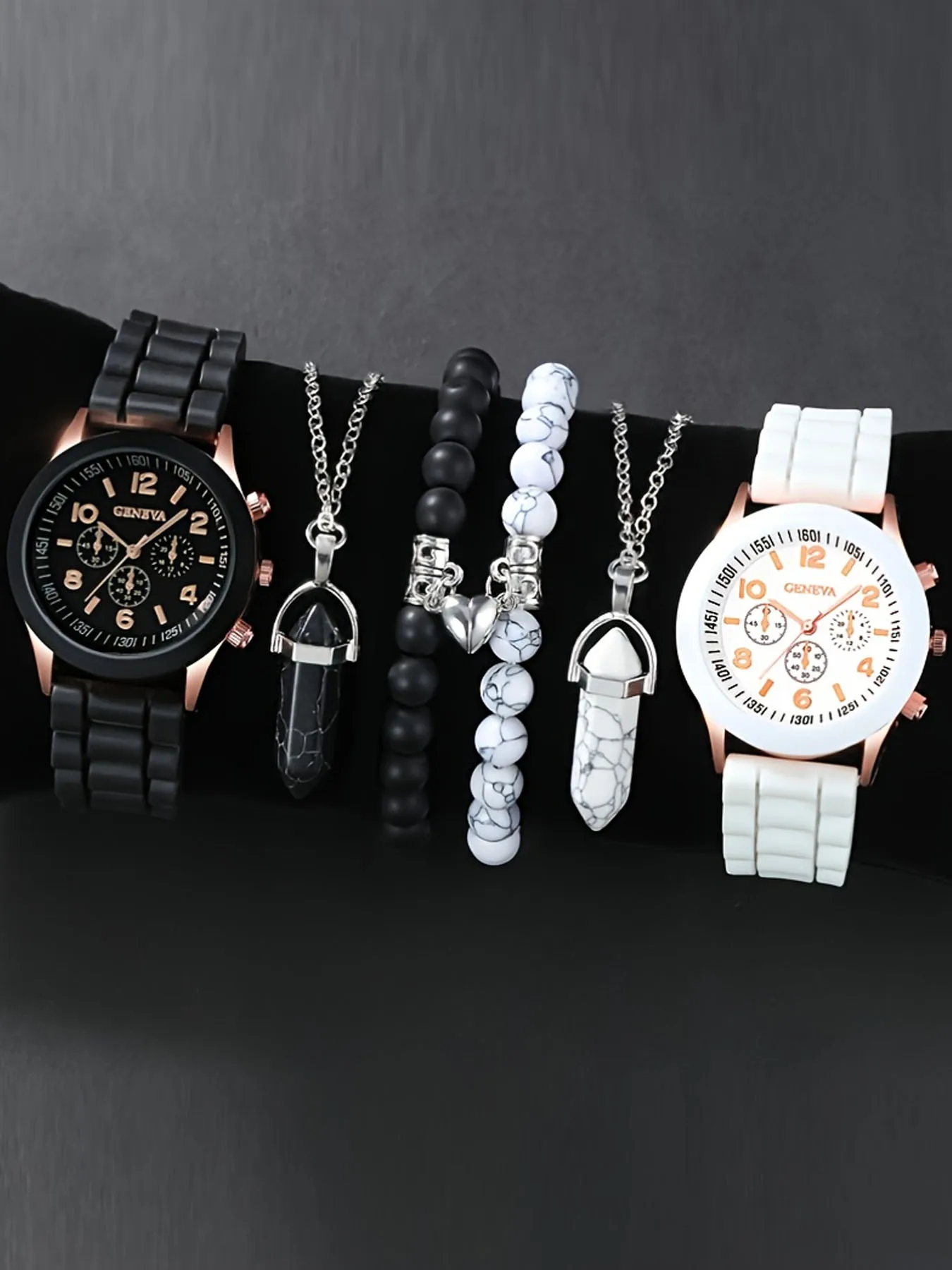 Изысканный и универсальный комплект женских часов из 6 предметов, модные кварцевые часы, повседневные часы со стальной полосой, комплект женских часов
Изысканный и универсальный комплект женских часов из 6 предметов, модные кварцевые часы, повседневные часы со стальной полосой, комплект женских часов