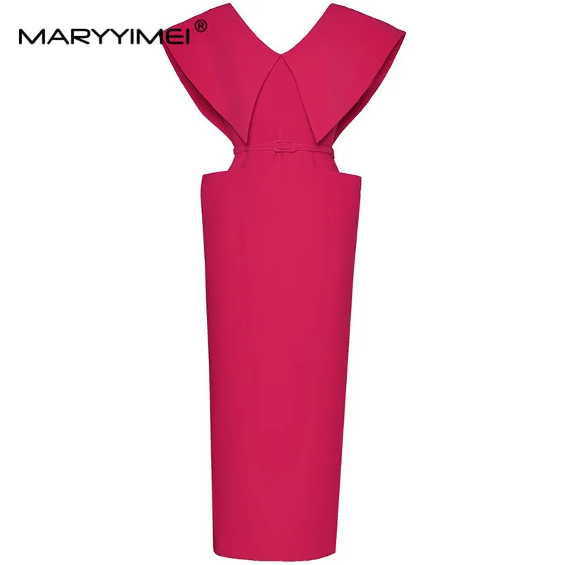 MARYYIMEI Fashion Women's New V-Neck Sleeveless Lace-Up High-Waisted Pocket Elegant Long Hip Wrap Pencil Split Maxi Dress
MARYYIMEI Fashion Women's New V-Neck Sleeveless Lace-Up High-Waisted Pocket Elegant Long Hip Wrap Pencil Split Maxi Dress